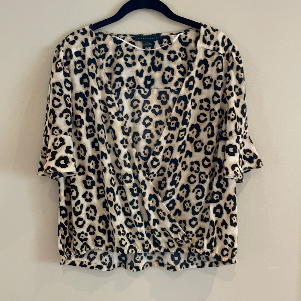 Sanctuary Cheetah Blouse - size small